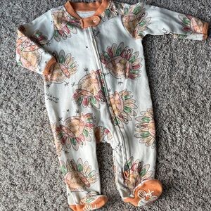Burt’s Bees Baby Turkey Thanksgiving footie pajama
